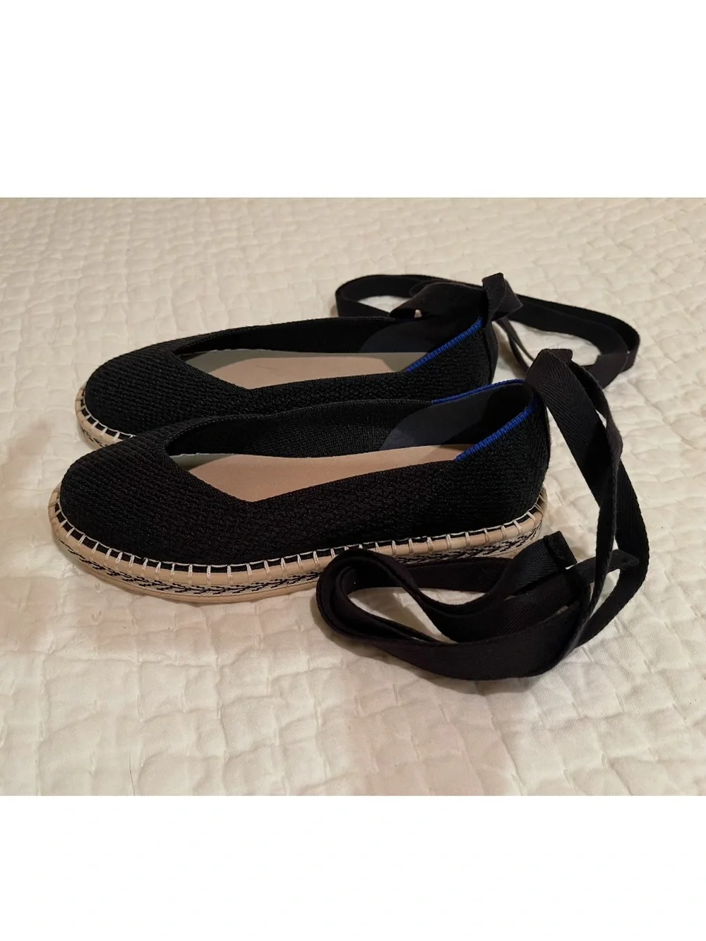 Rothy's Espadrille Ballet Flats with Ankle Tie